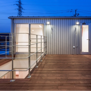 中庭と屋上テラスのある家 中庭と屋上テラスのある家