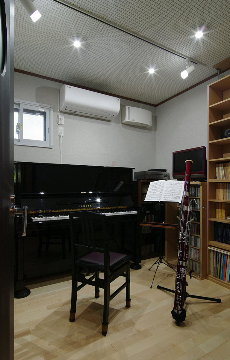 防音・冷暖房完備の音楽室